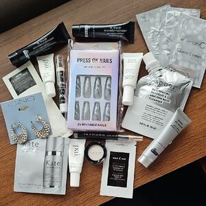 Dr. Brandt Black Microdermabrasion Tubes Beauty Samples Earrings Press-on Nails